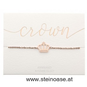Armband Krone 'rose'